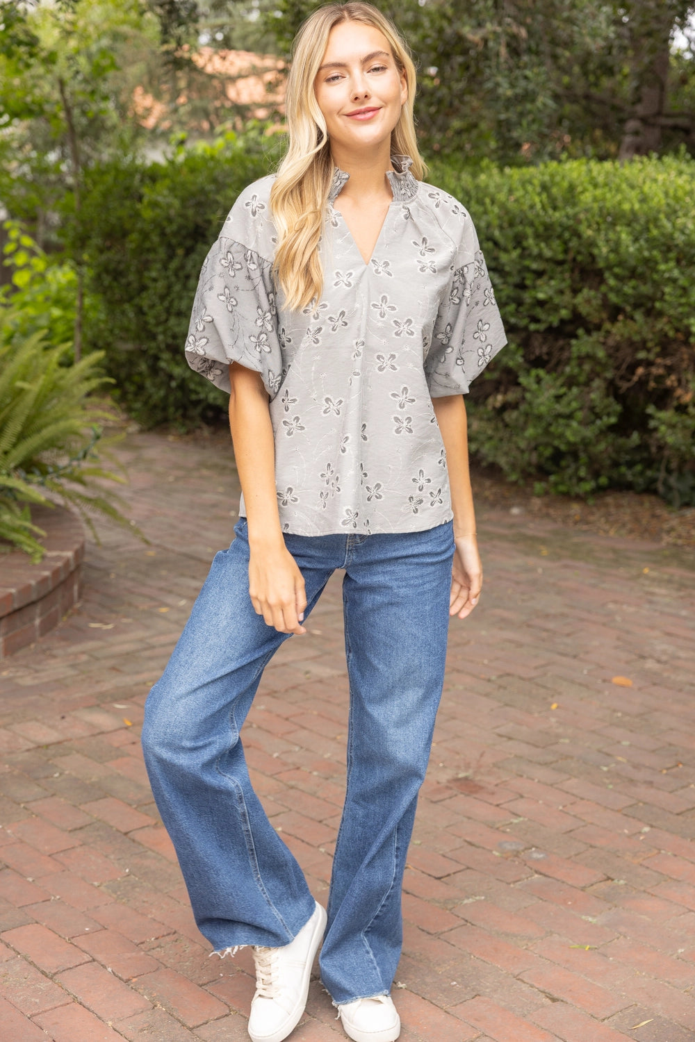 Silver Bloom Blouse