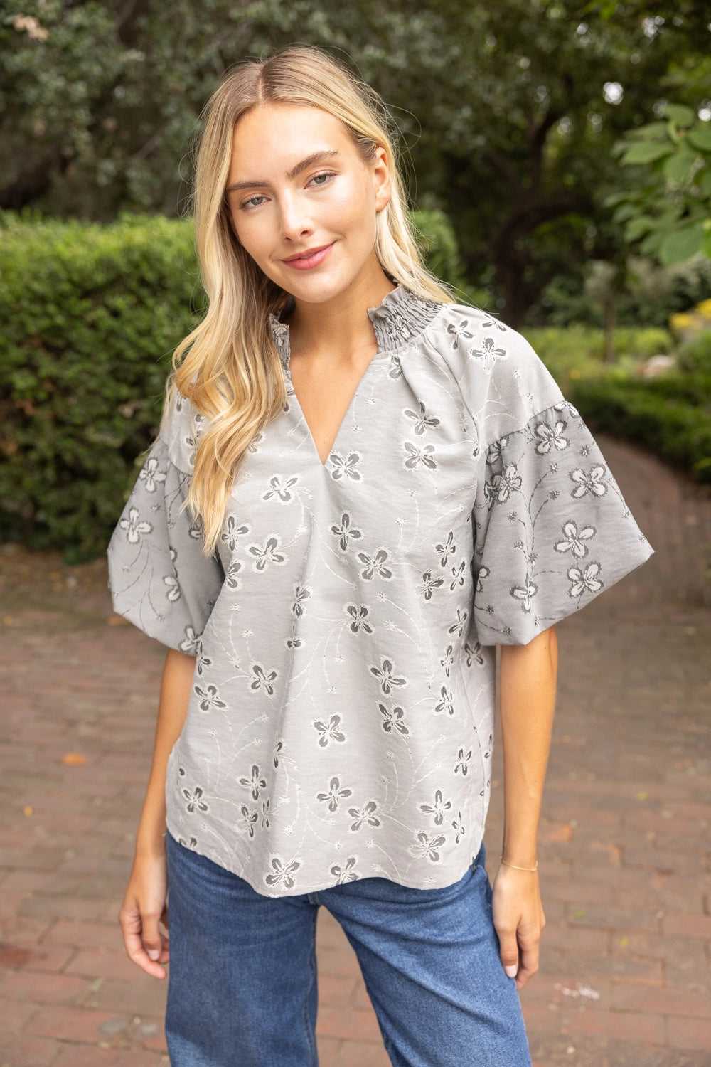 Silver Bloom Blouse