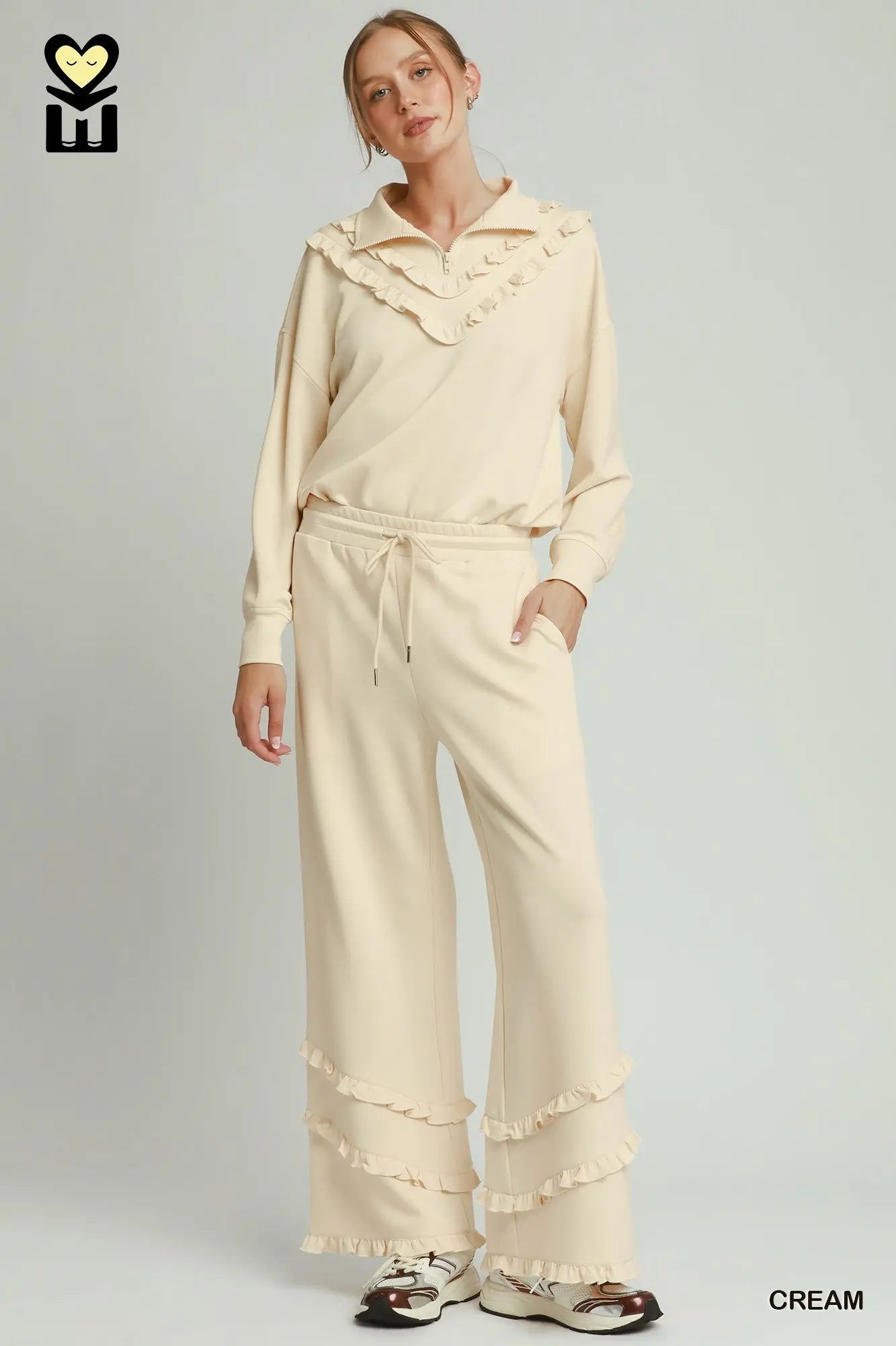Ruffled Sweet Breeze Long Sleeve Top