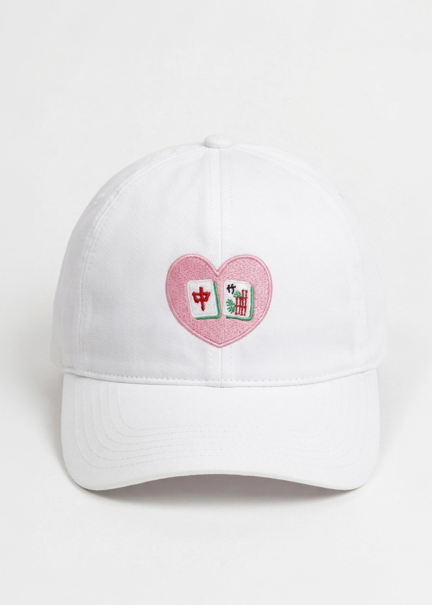 Mahjong Heart Tiles Cap - White