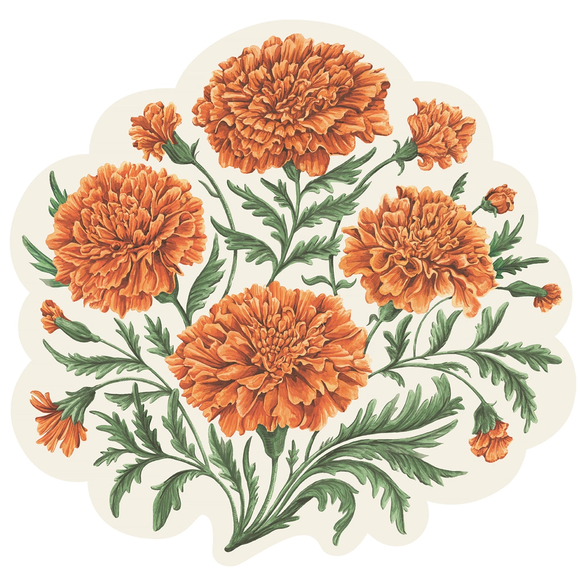 Marigold Bouquet Die Cut Placemats