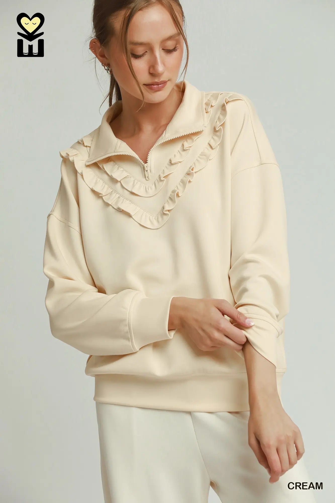 Ruffled Sweet Breeze Long Sleeve Top