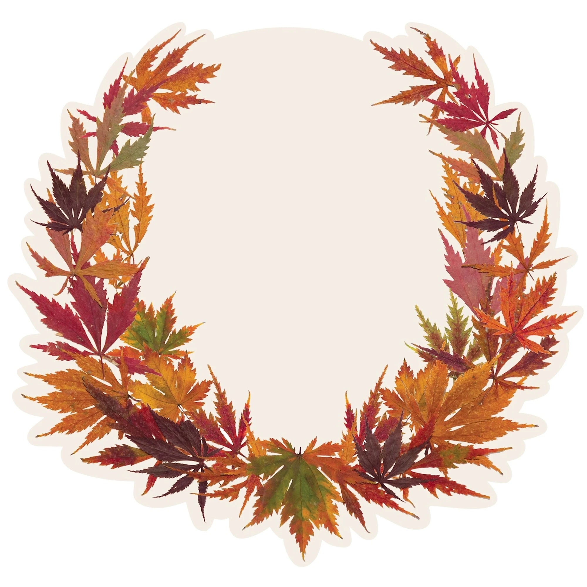Die-Cut  Japanese Maple Wreath Placemat