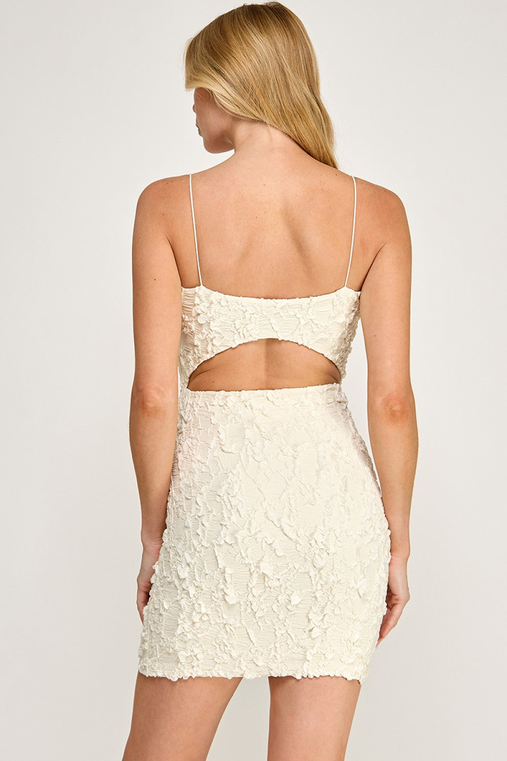 Soft Ivory Textured Dress