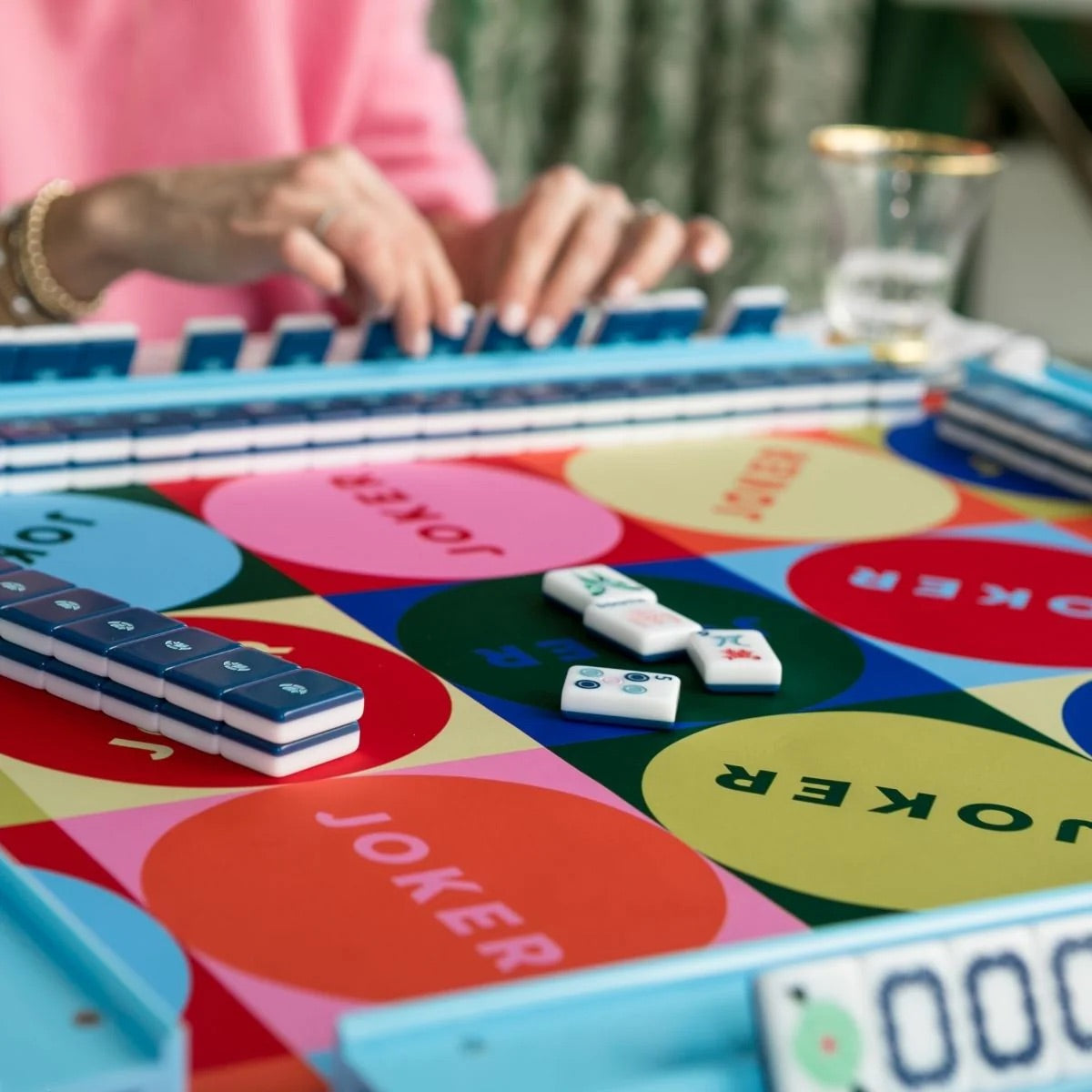 Mod Joker &amp; Plaid Mahjong Mat