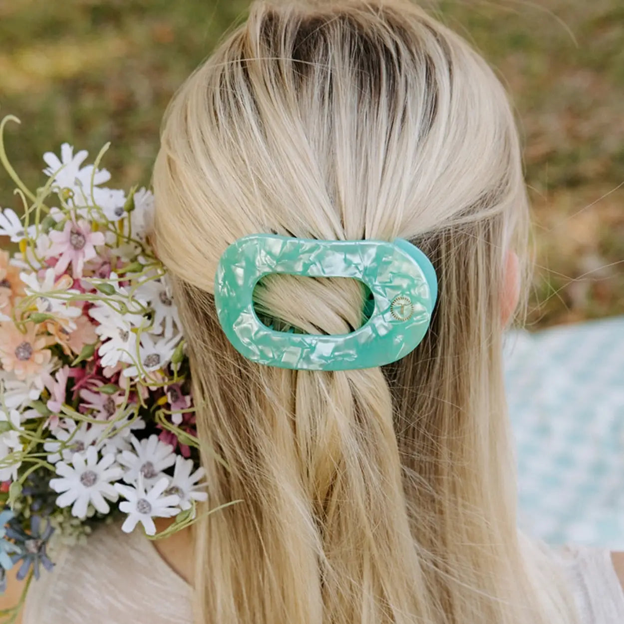 Spring Splash Flat Round Clip - Multiple Sizes