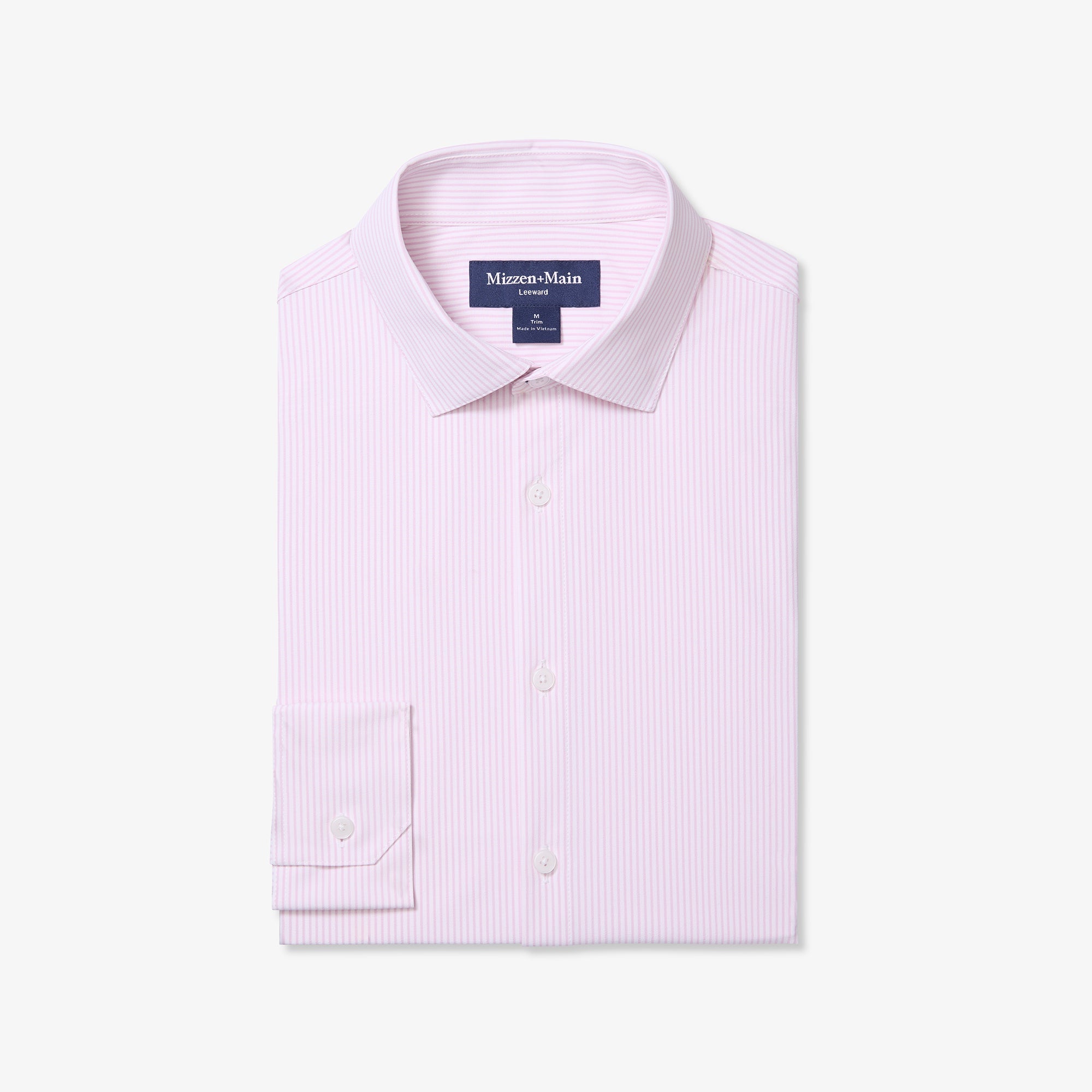 Leeward Dress Shirt - Pink Salt Banker Stripe
