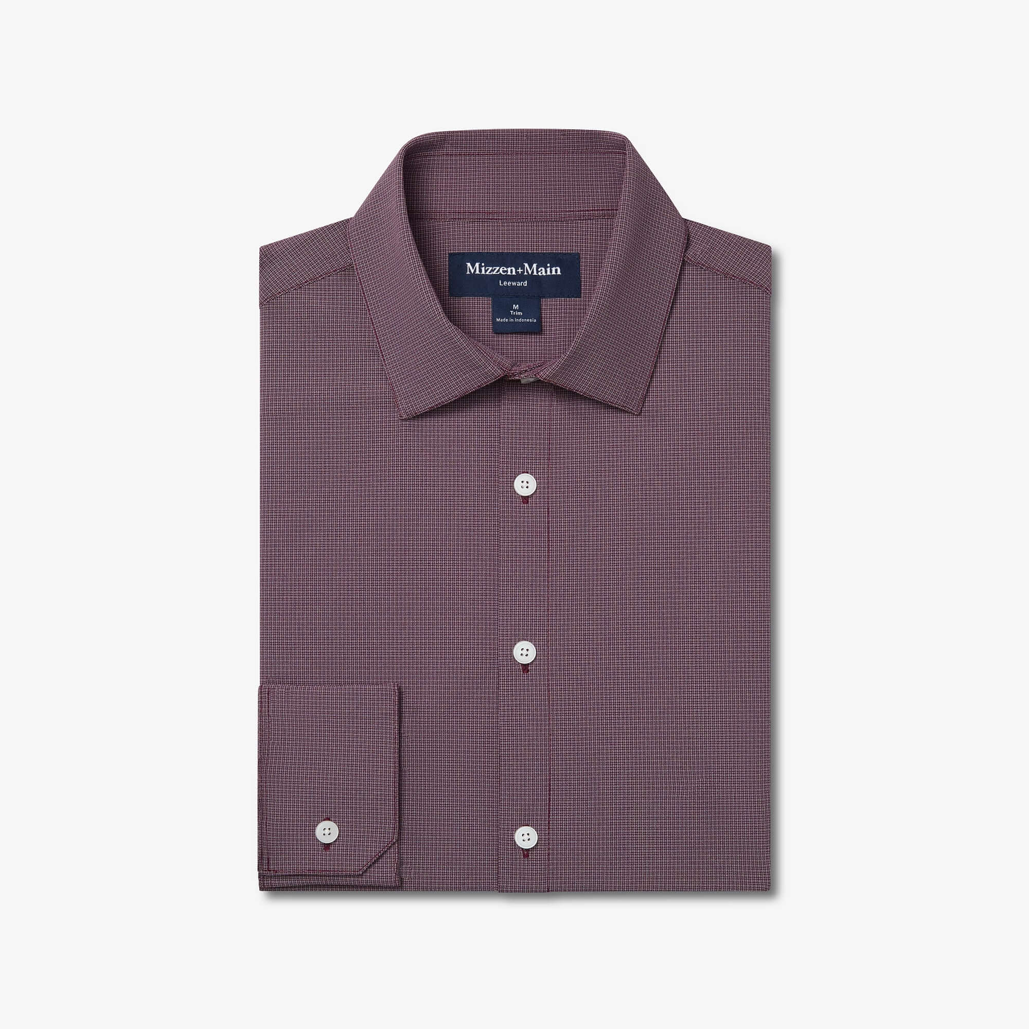 Leeward Dress Shirt - Eggplant Levi Plaid