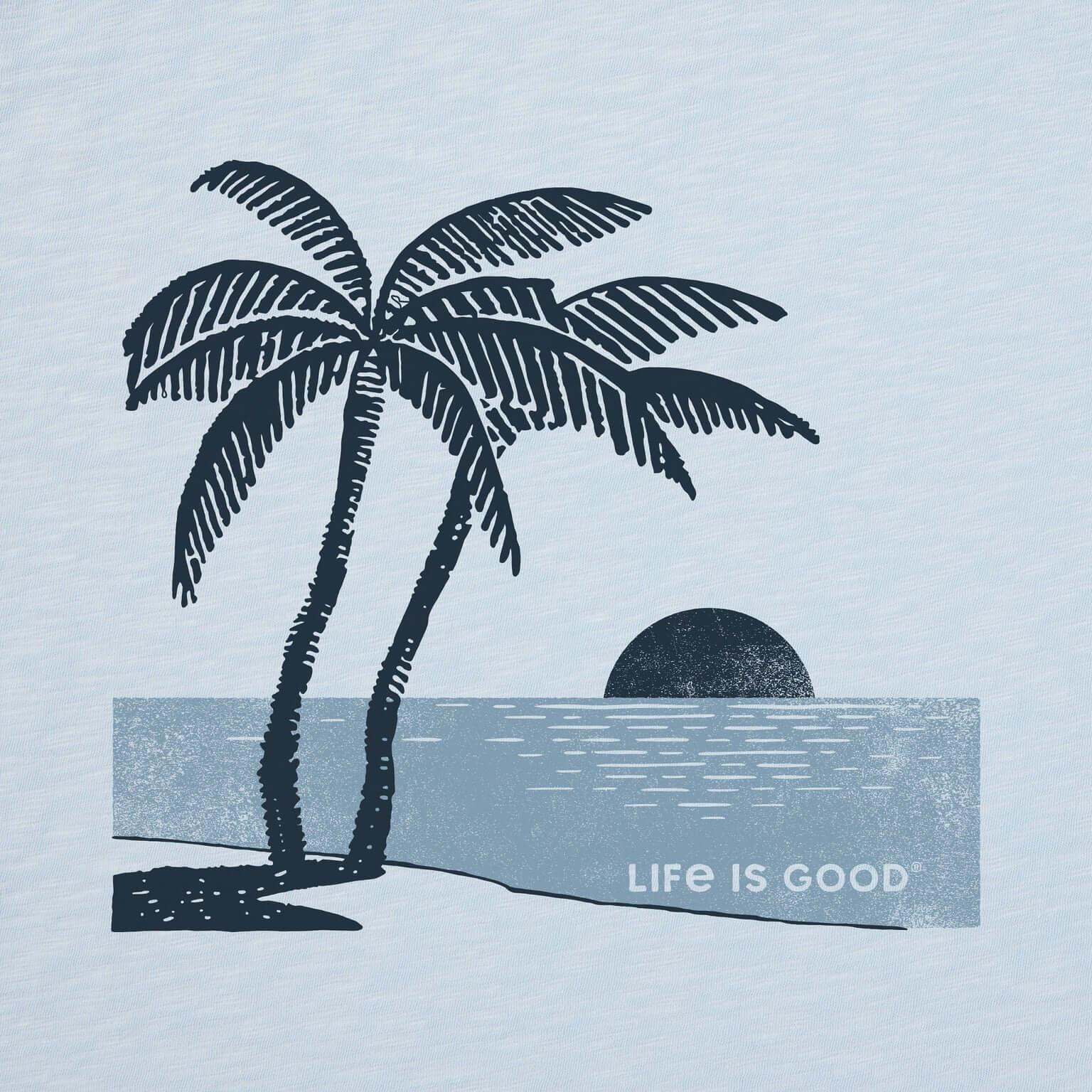 Sunset Two Palms Short Sleeve Slub Slim Fit Tee