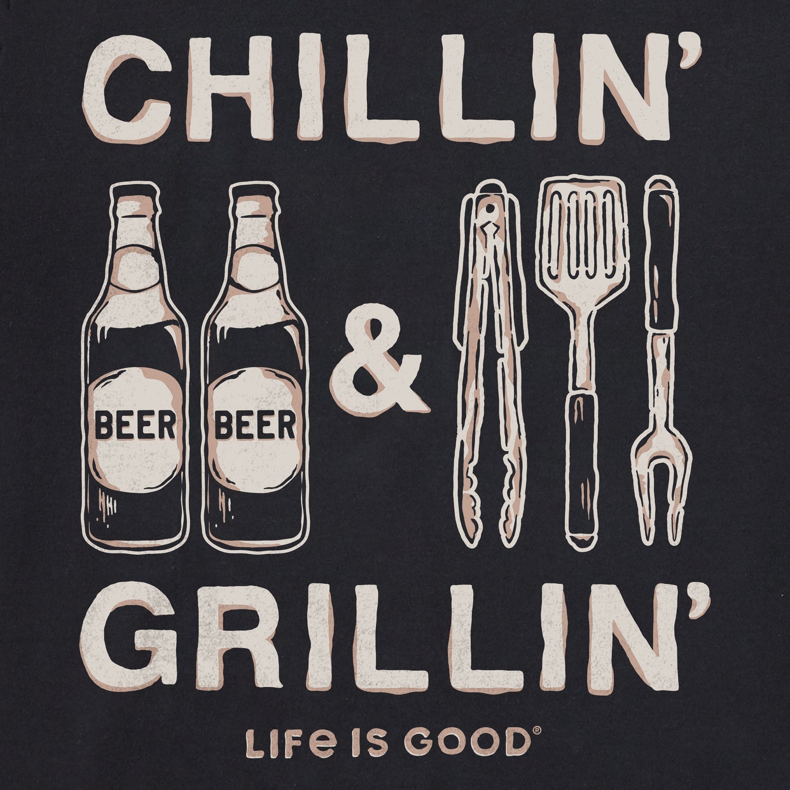 Chillin' & Grillin' Beer Short Sleeve Crusher-LITE Tee