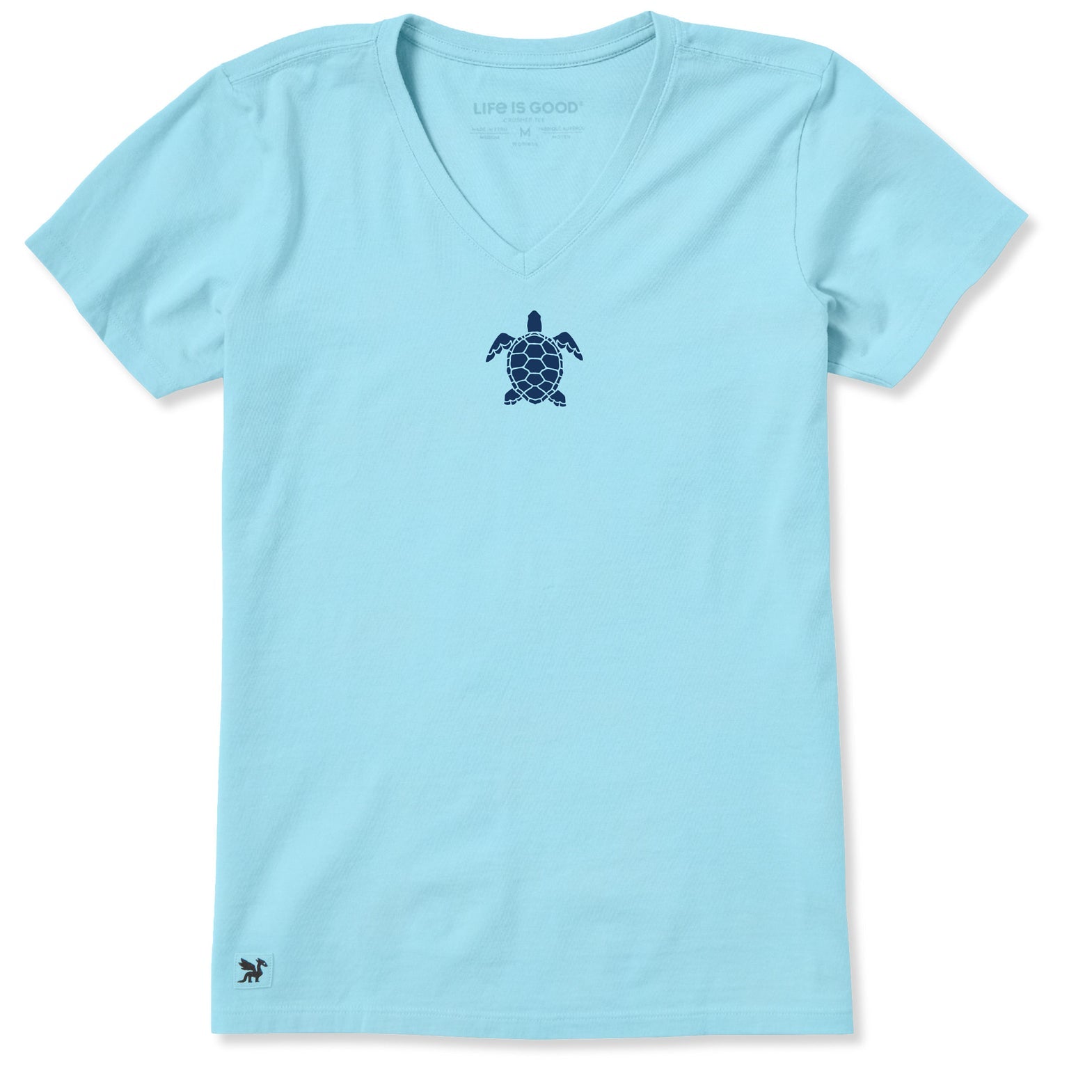 Beachy Turtle Short Sleeve Crusher Vee
