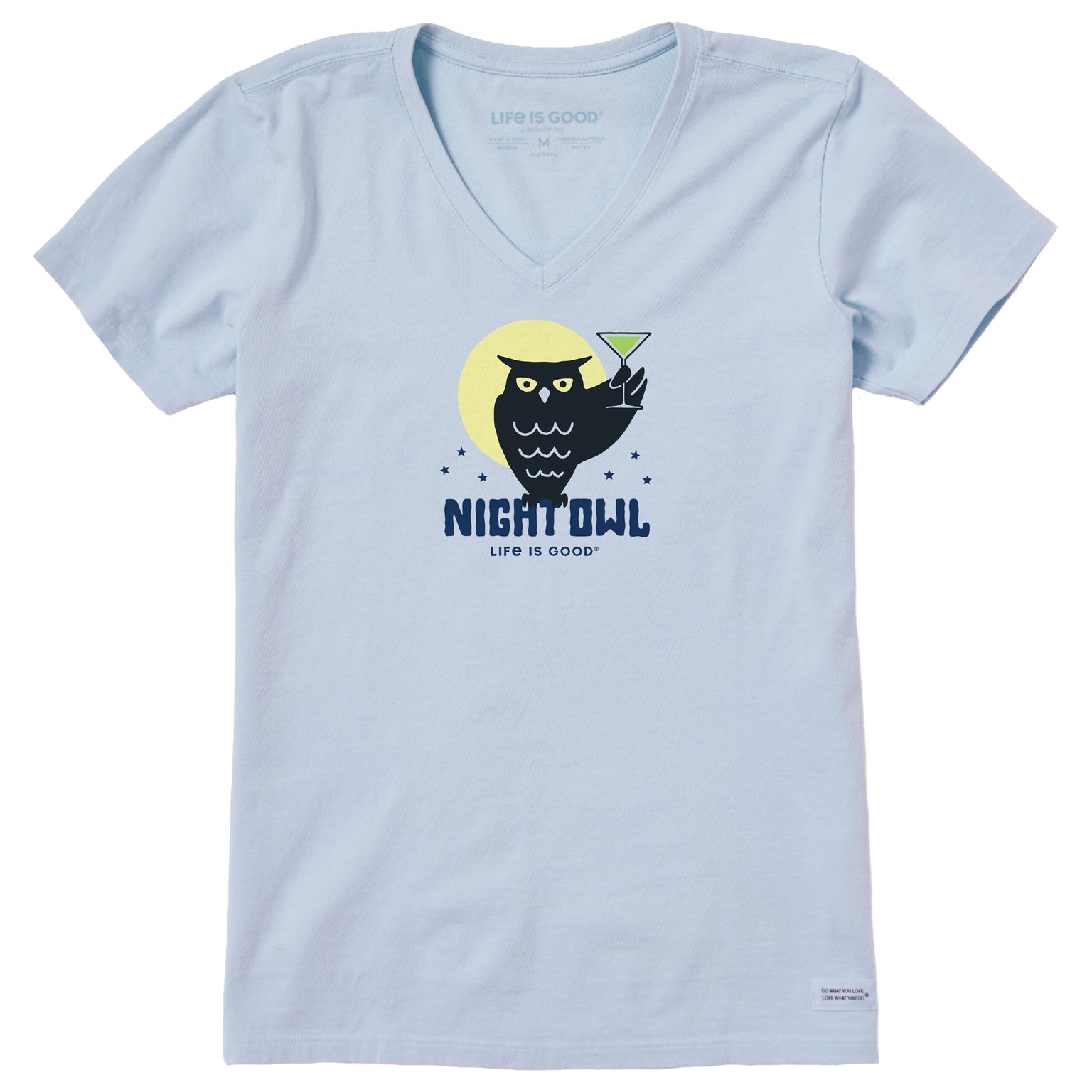 Crafty Night Owl Short Sleeve Crusher Vee