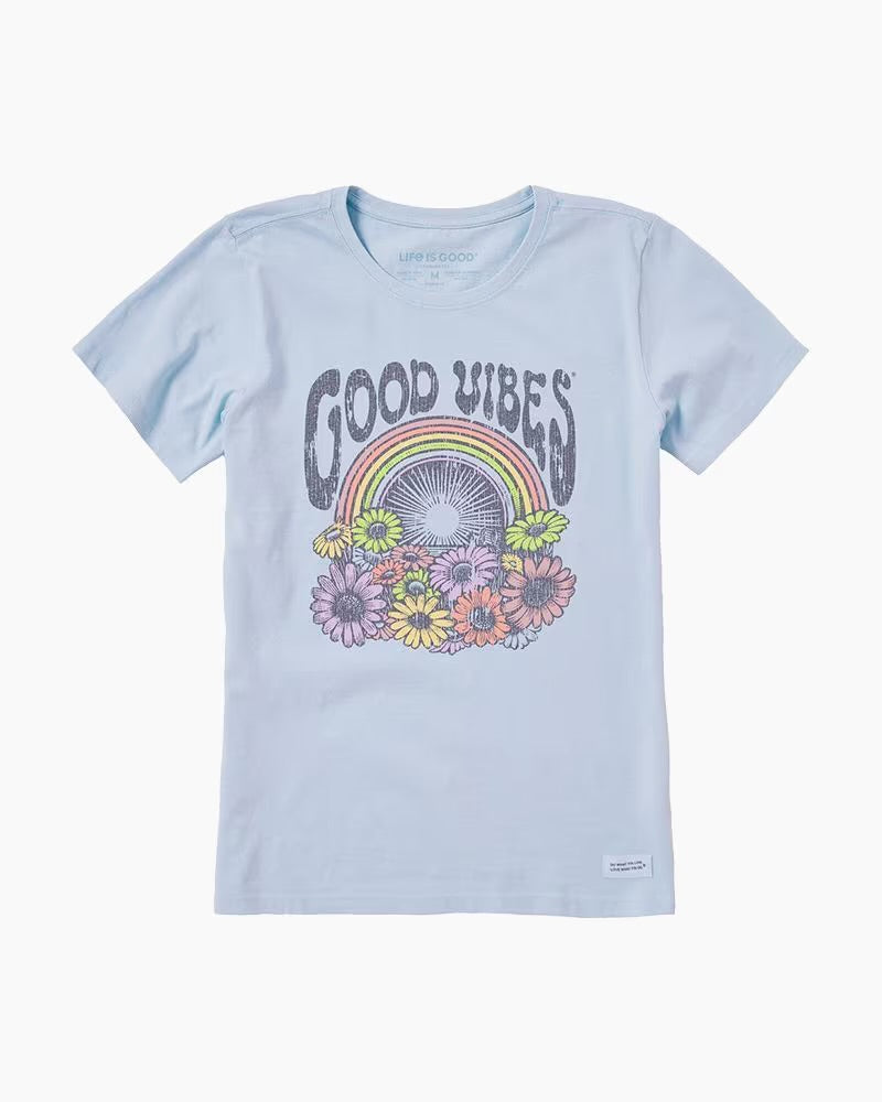 Good Vibes Flowers Short Sleeve Crusher Tee