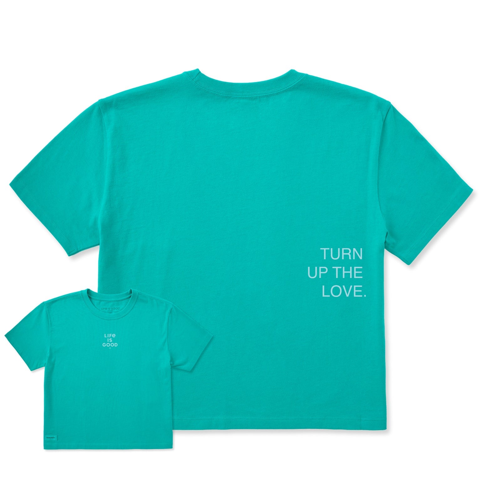 Turn Up The Love Right Short Sleeve Crusher Boxy Tee