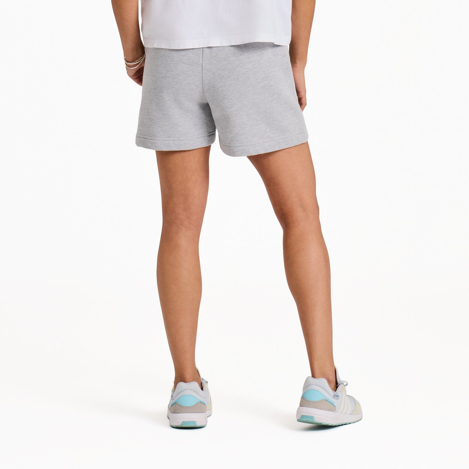 Solid Good Vibes Fleece Shorts - Heather Grey