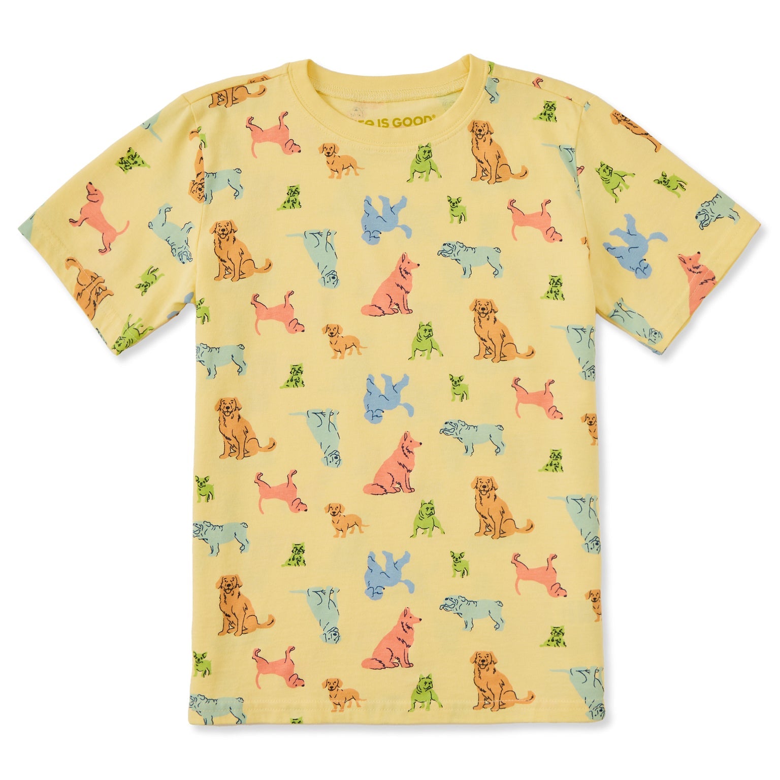 Playful Dog Pattern Toddler Crusher Tee