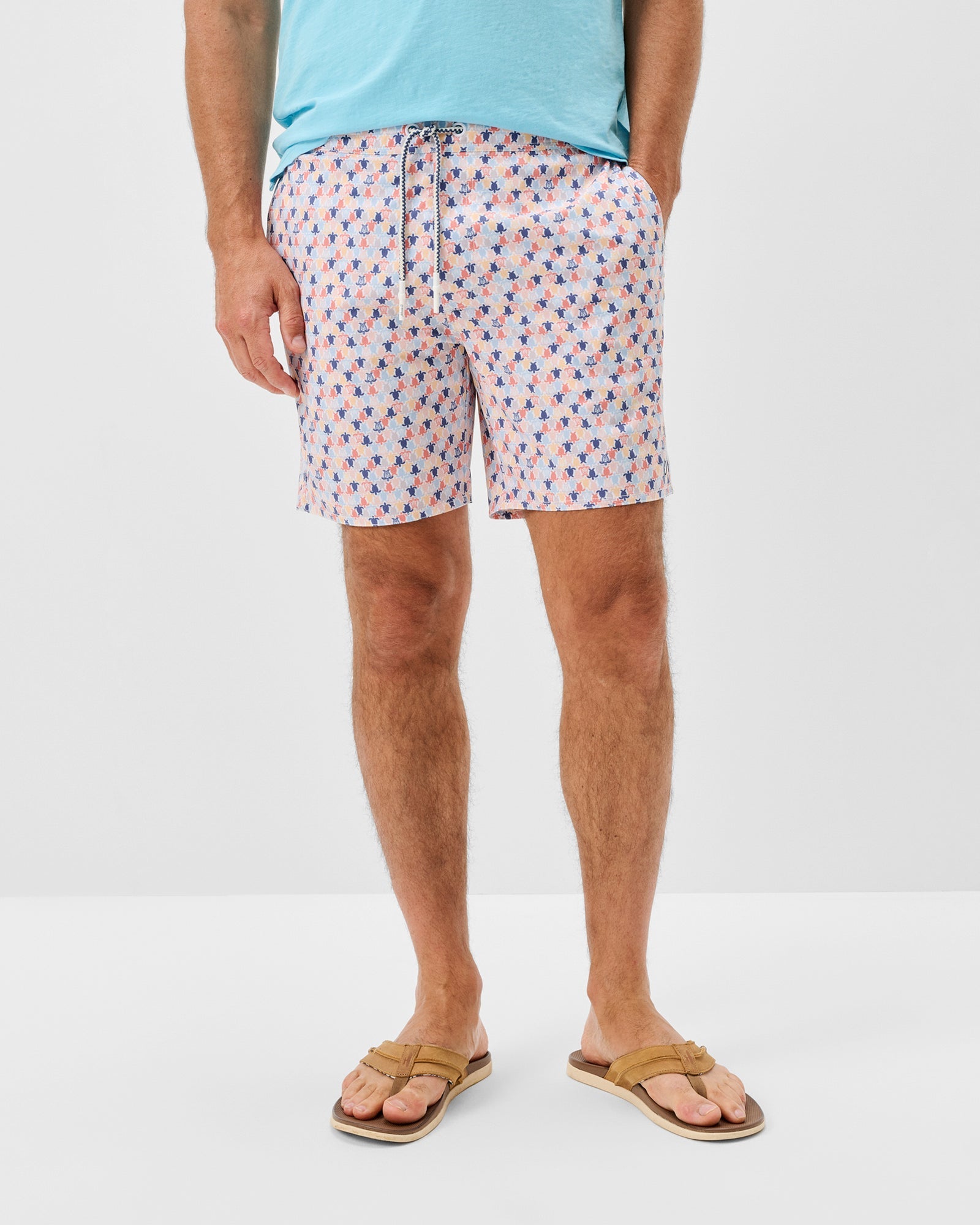 Half Elastic 7" Swim Trunks - Shelly