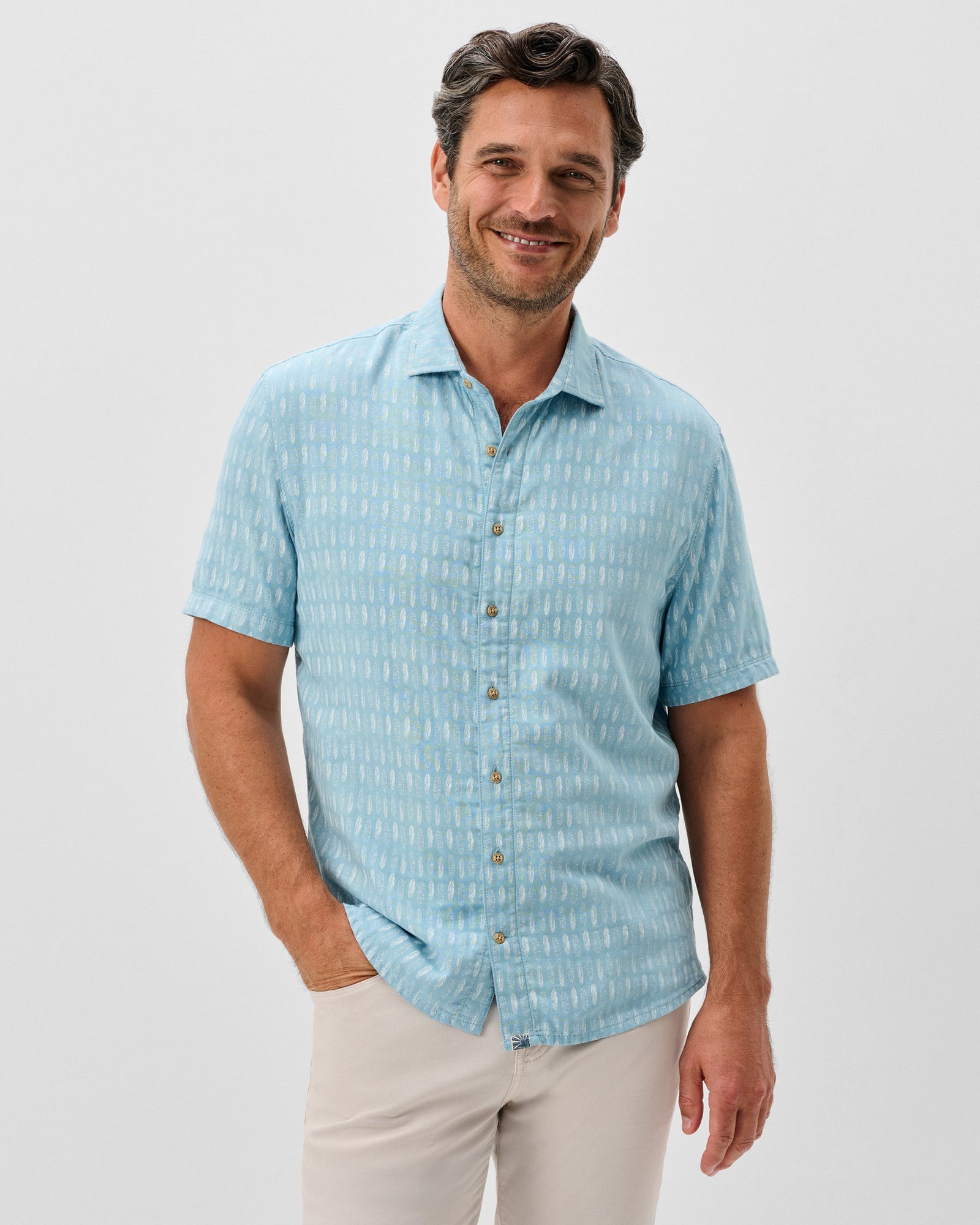 "Surf Flannel" Short Sleeve Button Down Shirt