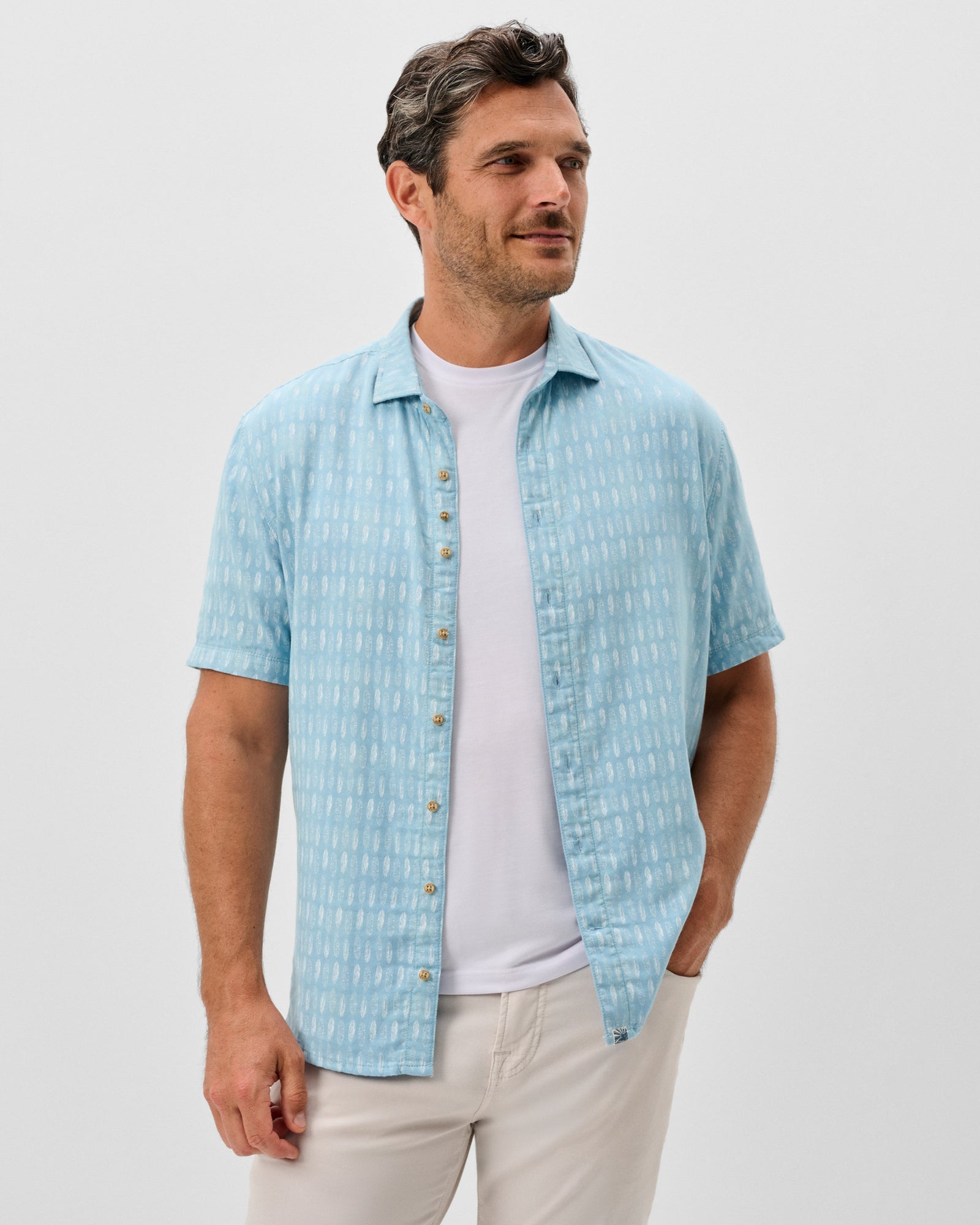 "Surf Flannel" Short Sleeve Button Down Shirt