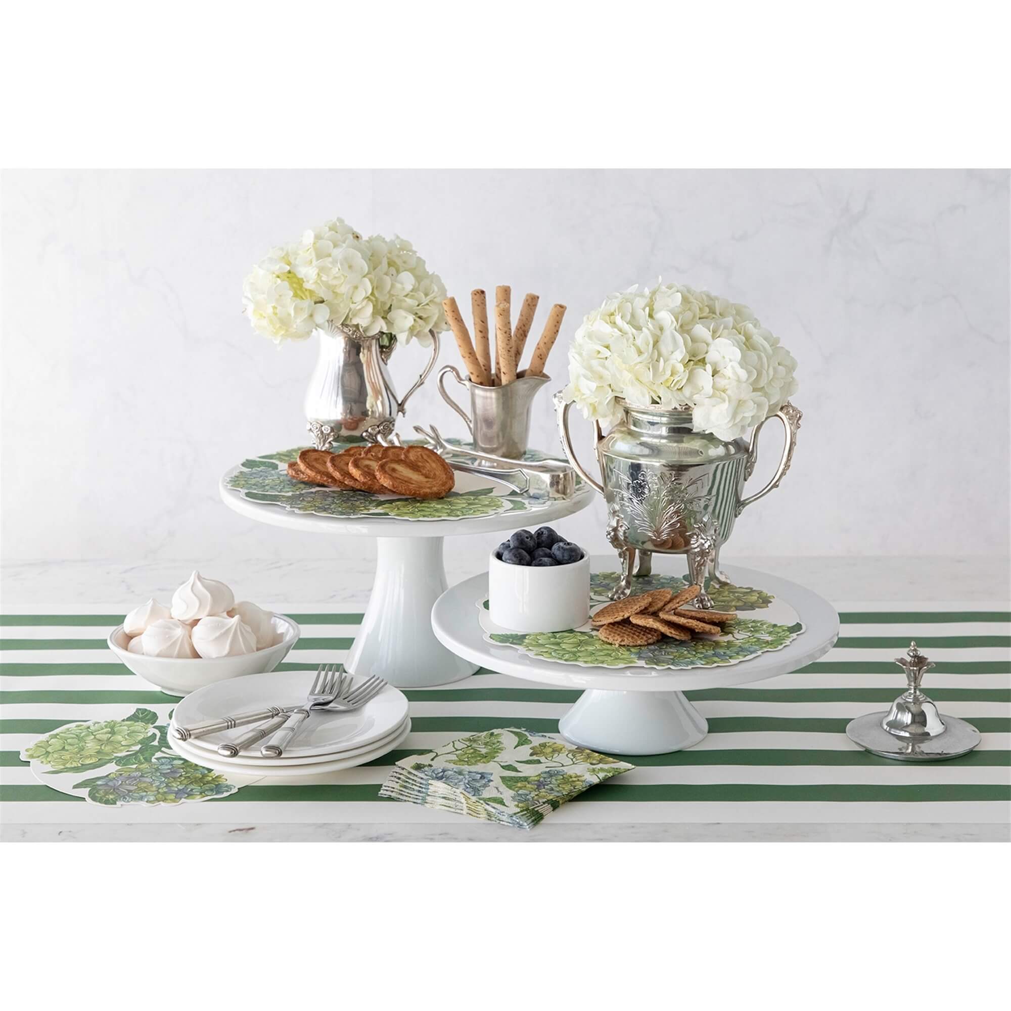 Classic Stripe Table Runner - Dark Green