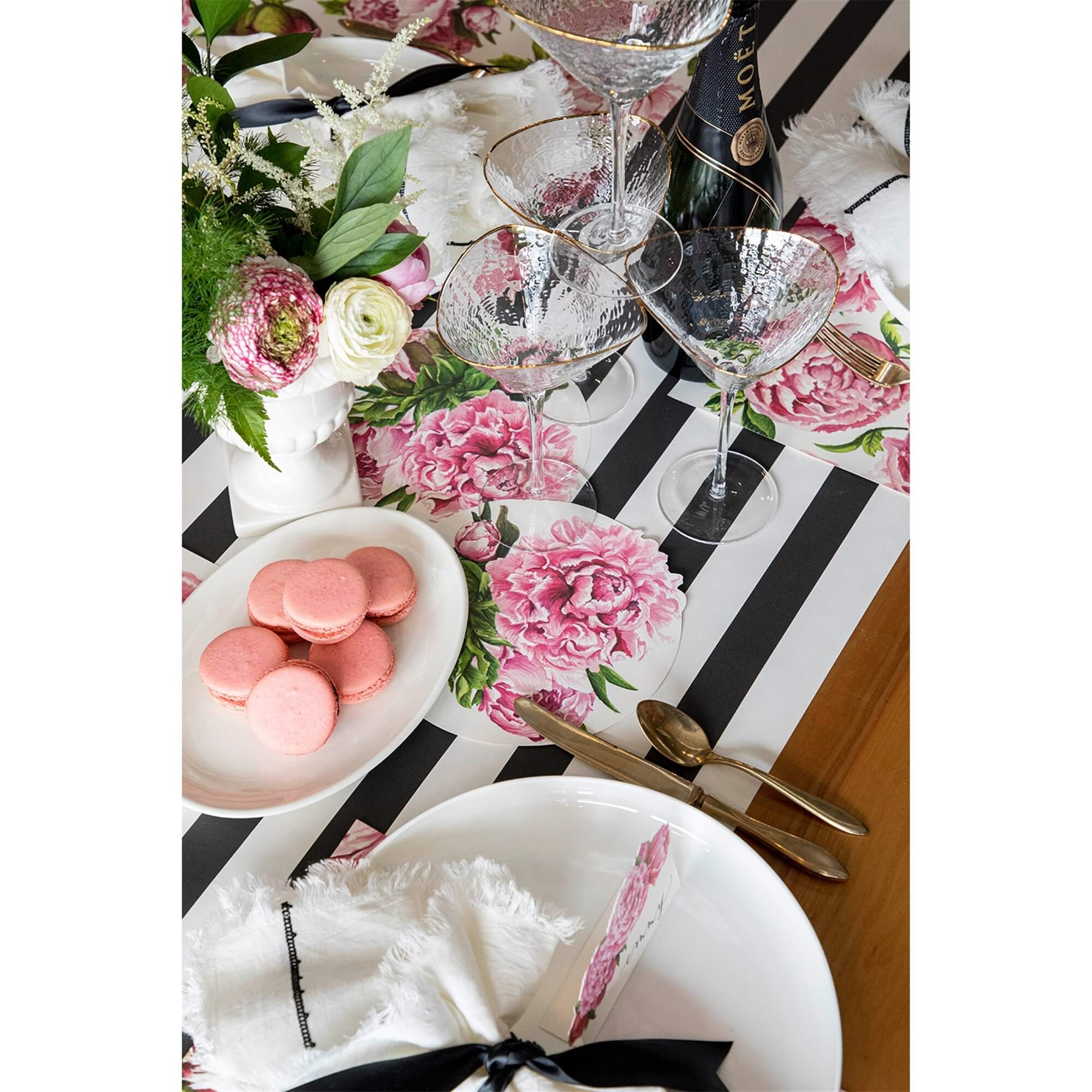 Classic Stripe Table Runner - Black