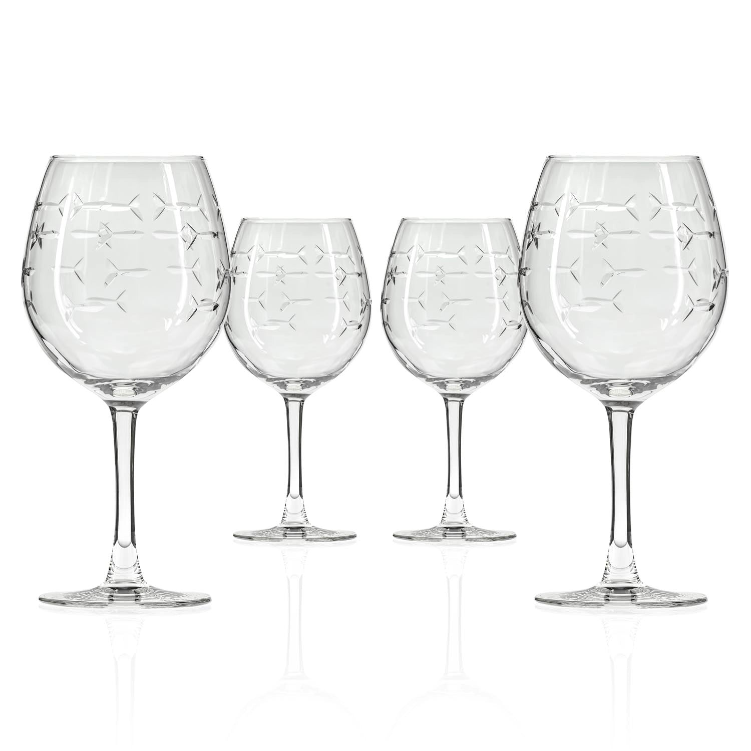 School Of Fish Balloon Wine Glass