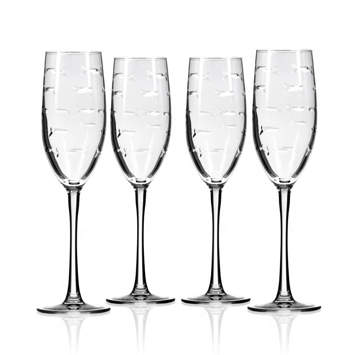 School Of Fish Champagne Flute