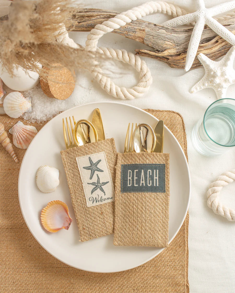 Silverware Pouches - Beach