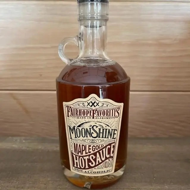 Maple Gold Moonshine Hot Sauce Jug