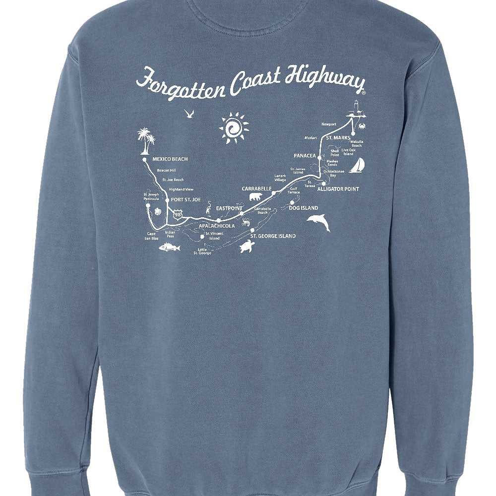 Forgotten Coast Highway Crewneck Sweatshirt