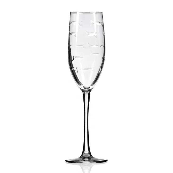School Of Fish Champagne Flute