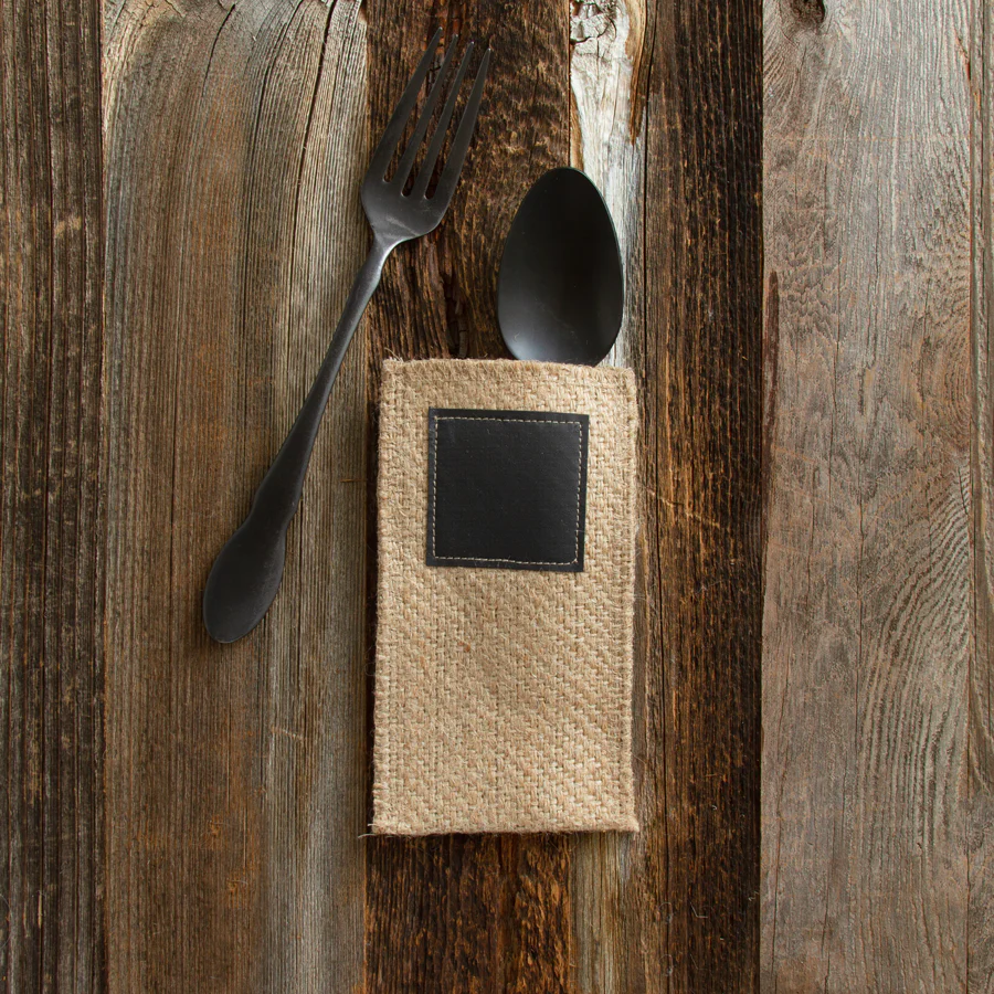Silverware Pouches - Chalkboard Patch
