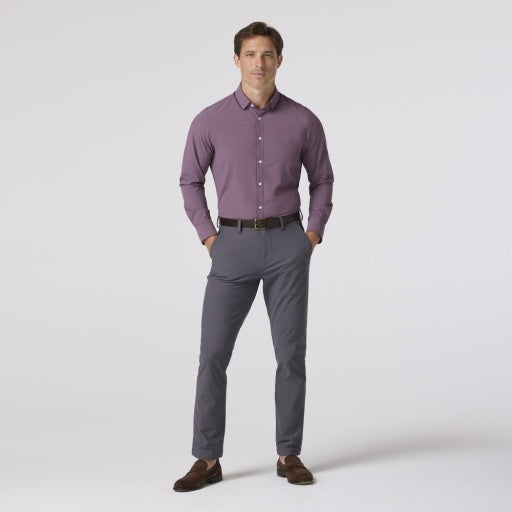 Leeward Dress Shirt - Eggplant Levi Plaid