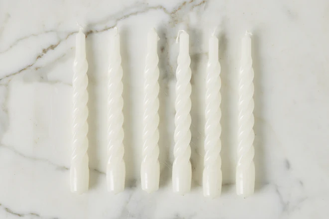 Lacquered Twisted Taper Candles
