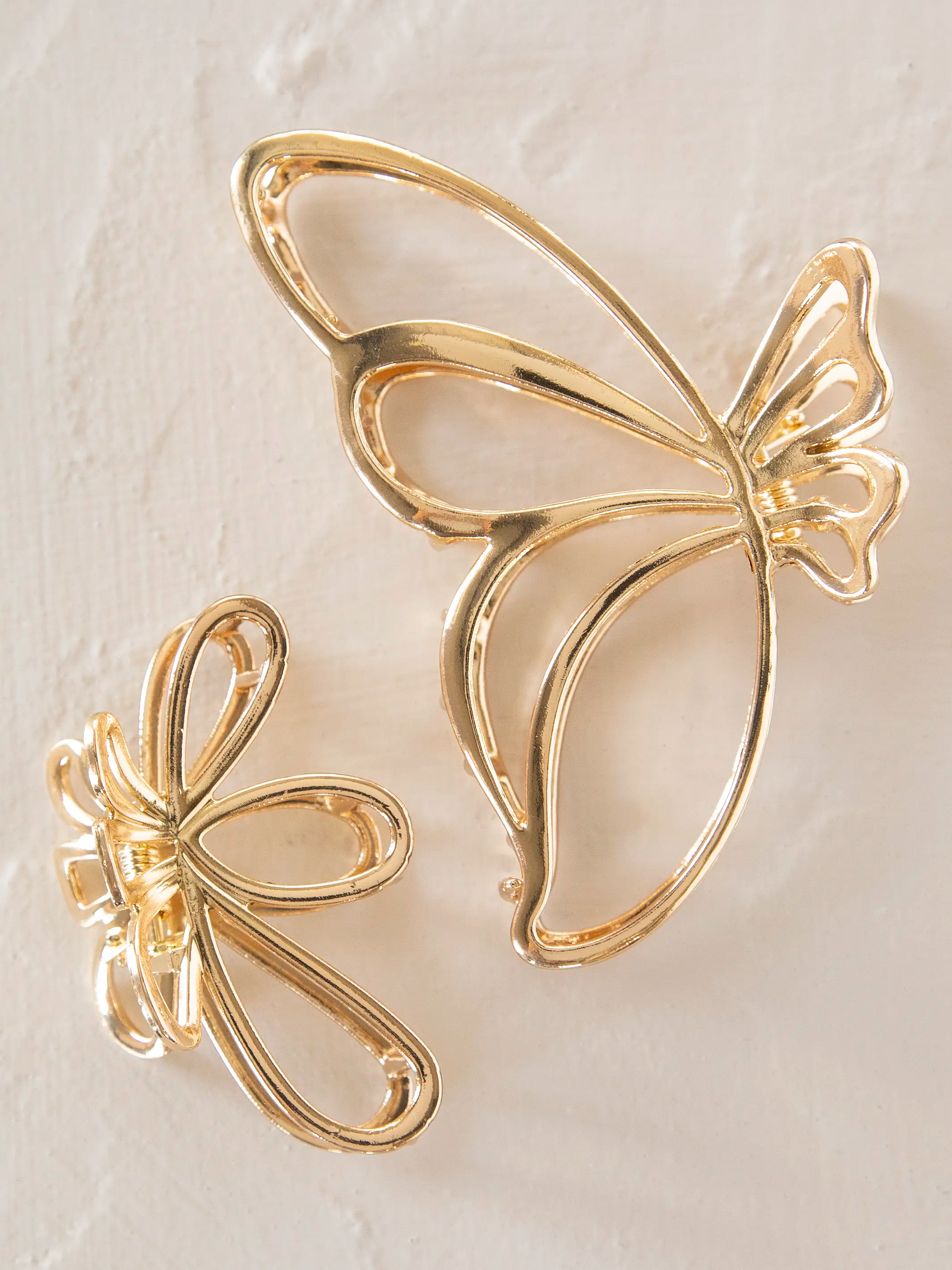 Gold Butterfly Hair Claw
