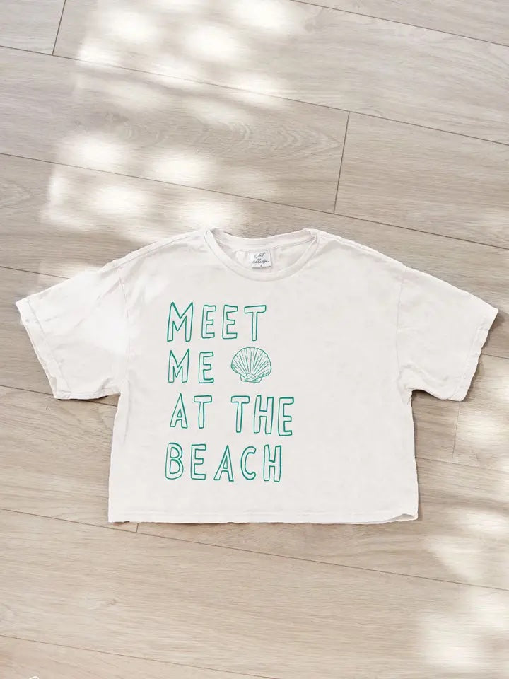 Meet Me at the Beach Cropped Tee