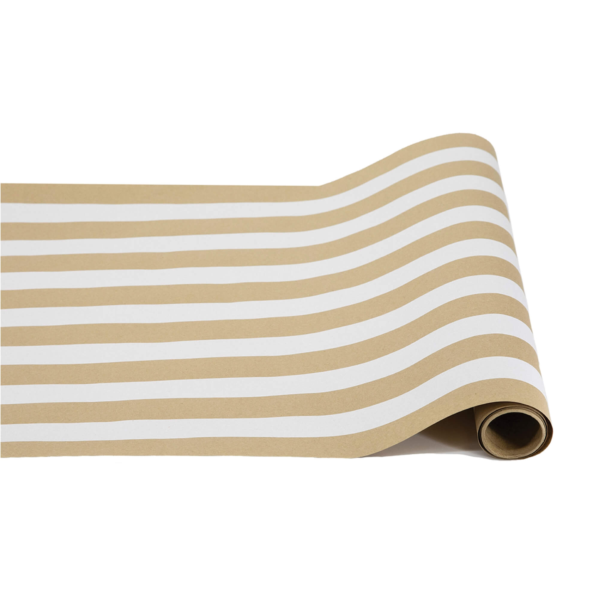 Kraft Stripe Table Runner - White