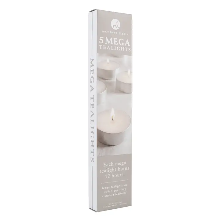 Mega Tealights 5pc Box