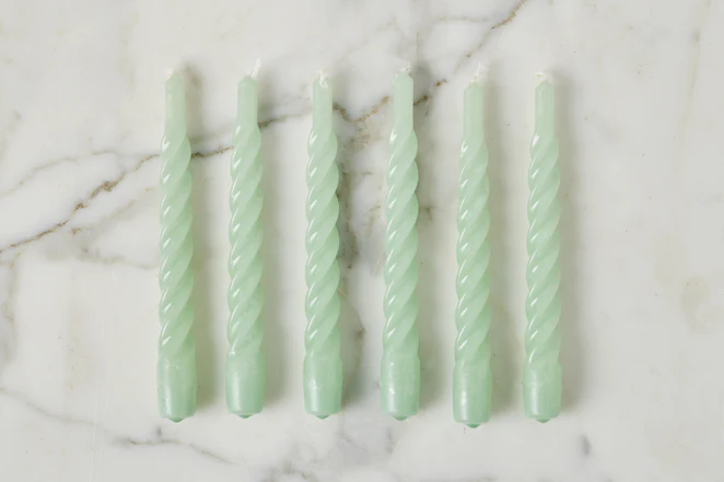 Lacquered Twisted Taper Candles