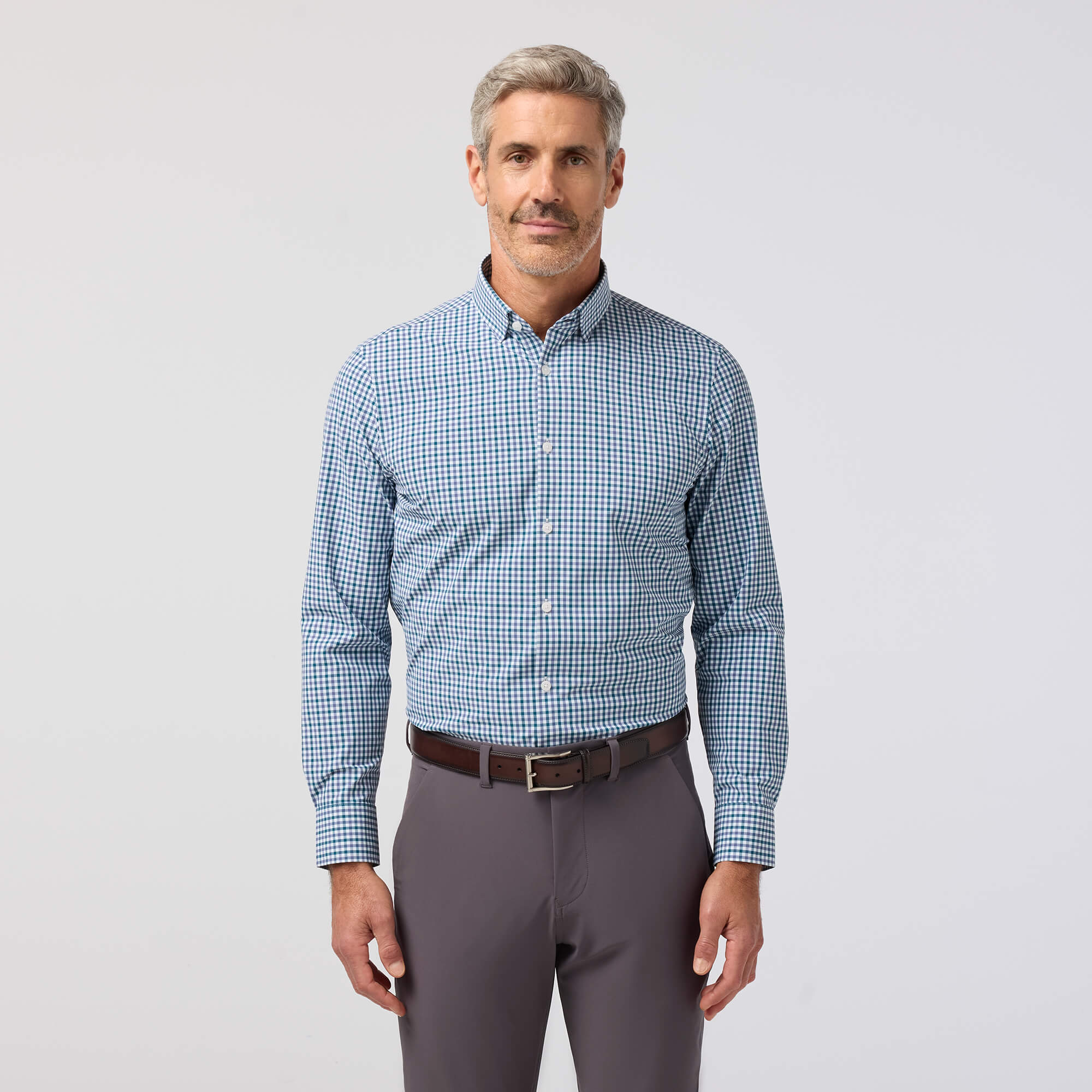 Leeward Dress Shirt - Dark Teal Hudson Plaid