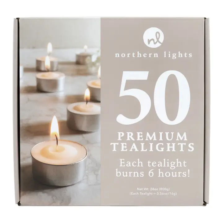 Unfragranced Tealights 50pc Box