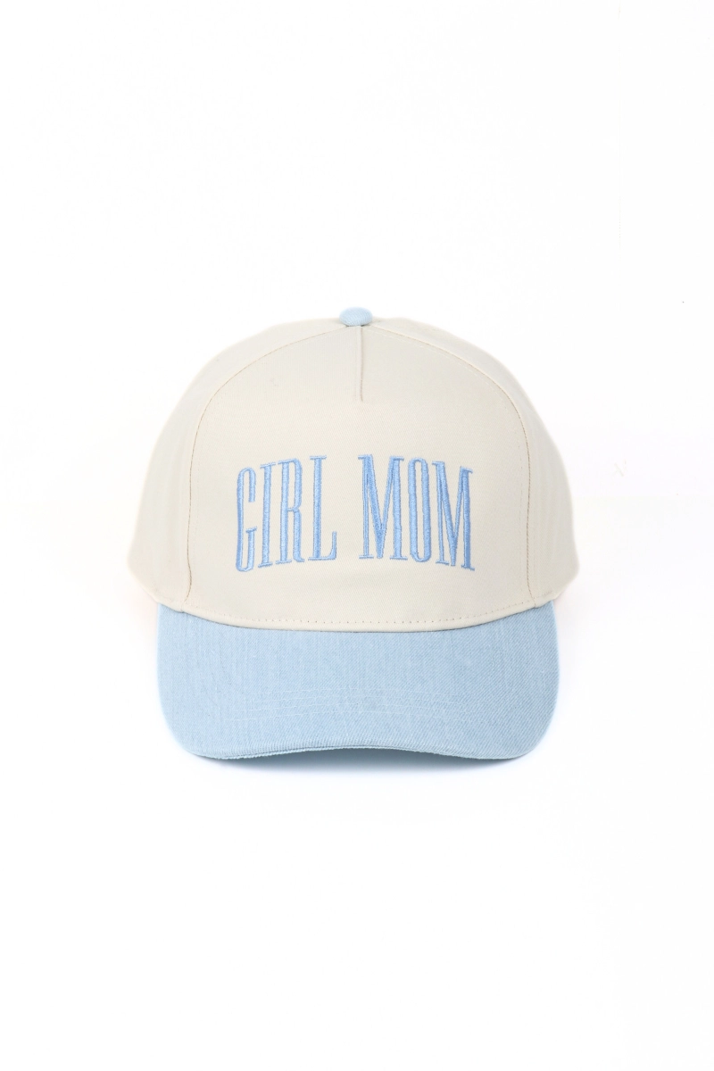 Girl Mom Two-Tone Cap Light Denim