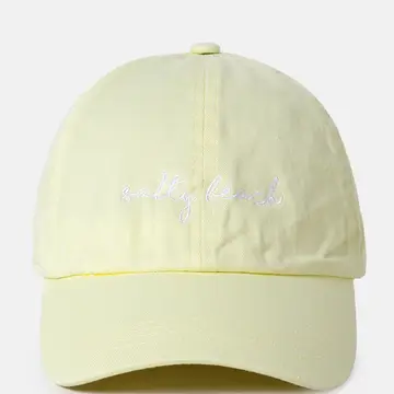 Salty Beach Pale Yellow Cap