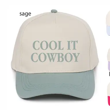 Cool It Cowboy Two Toned Cap