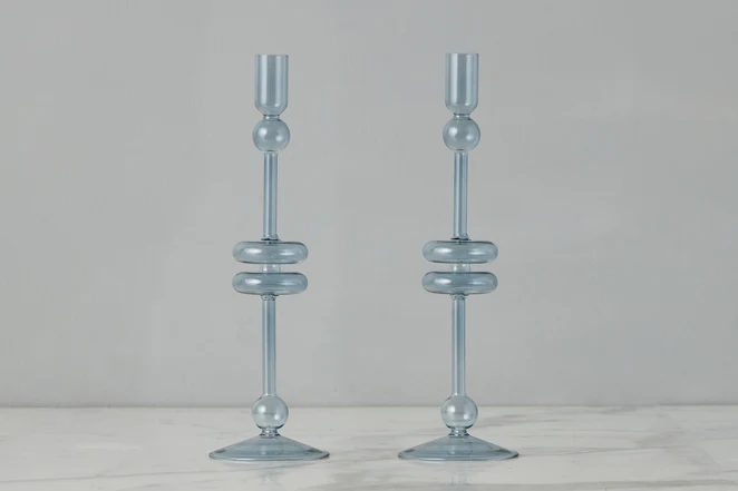 Glass Candlestick Large